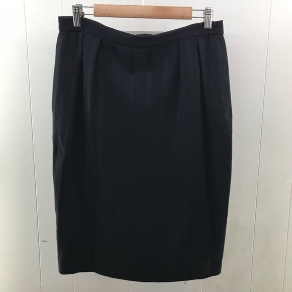 vintage Jones New York wool navy 2 piece skirt suit set size 14 - Picture 5 of 8